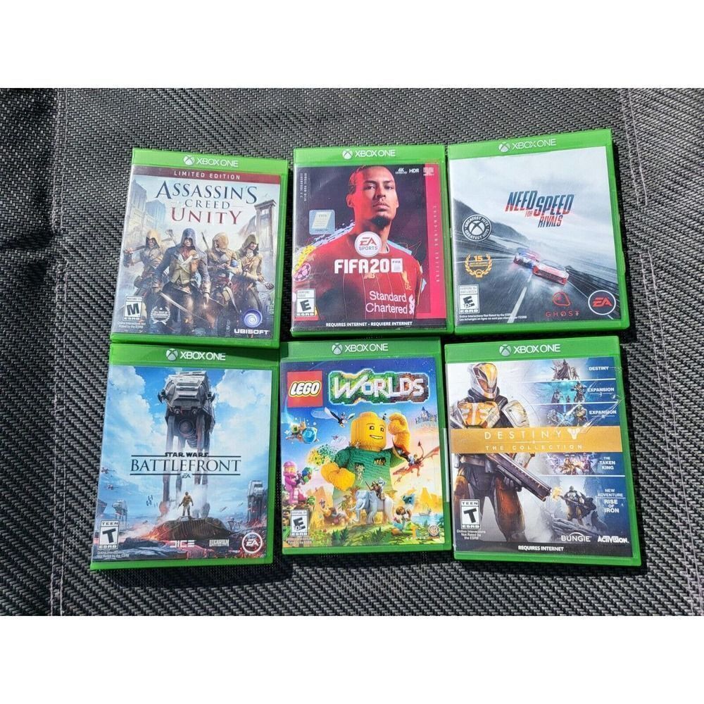 lot of 6 Microsoft Xbox One, need for Speed, FIFA, Battlefront, LEGO, Destiny